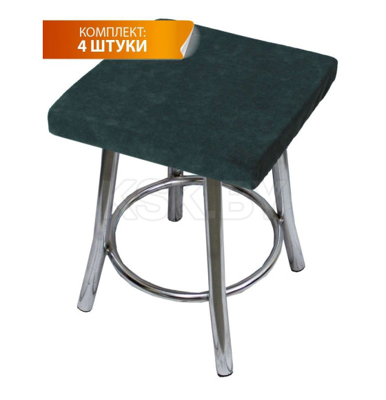 Подушка для сиденья 33x33 см темно-зеленый (комплект 4 шт.) MATEX VELOURS CUADRO 64-923 (64-923) 