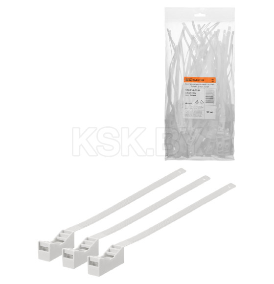 Крепеж ремешковый 7,6х285 мм белый (50 шт.) TDM SQ0516-0304 (SQ0516-0304) 