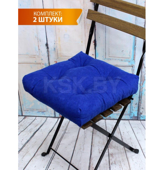 Подушка для сиденья 40x40 см синий (комплект 2 шт.) MATEX VELOURS 49-562 (49-562) 