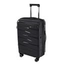 Чемодан на колёсах Pride PP201 Черный,L (большой),72х44х30(+5) см, 95 л.Полипропилен, 4 колеса съемные, С расширением (Pride PP201 Черный L) 