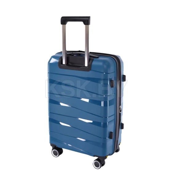 Чемодан на колёсах Pride PP201 Синий,S (малый),53х33х22(+5) см, 37 л.Полипропилен, 4 колеса съемные, С расширением (Pride PP201 Синий S) 