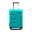 Чемодан на колёсах Pride PP201 Бирюзовый,S (малый),53х33х22(+5) см, 37 л.Полипропилен, 4 колеса съемные, С расширением (Pride PP201 Бирюзовый S) 