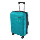 Чемодан на колёсах Pride PP201 Бирюзовый,S (малый),53х33х22(+5) см, 37 л.Полипропилен, 4 колеса съемные, С расширением (Pride PP201 Бирюзовый S) 