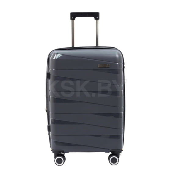 Комплект чемоданов Pride PP201 Dark grey Серый, 3 шт (S,M,L), шт, Полипропилен, 4 колеса съемные, С расширением (Pride PP201 Dark grey Серый) 