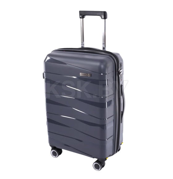 Комплект чемоданов Pride PP201 Dark grey Серый, 3 шт (S,M,L), шт, Полипропилен, 4 колеса съемные, С расширением (Pride PP201 Dark grey Серый) 
