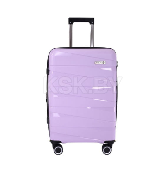Чемодан на колёсах Pride PP201 Сиреневый,M (средний),63х39х26(+5) см, 64 л.Полипропилен, 4 колеса съемные, С расширением (Pride PP201 Сиреневый М) 