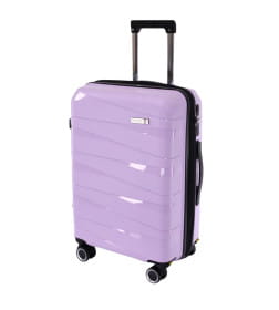 Чемодан на колёсах Pride PP201 Сиреневый,M (средний),63х39х26(+5) см, 64 л.Полипропилен, 4 колеса съемные, С расширением