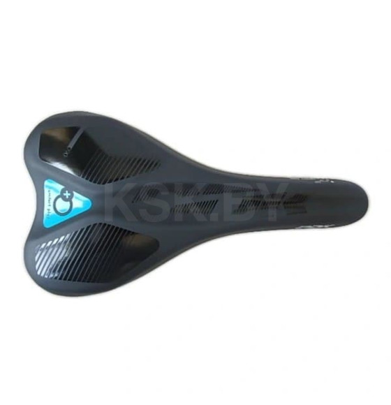Седло DDK D063MF (чёрный/серый/синий) E-MTB (8429) 