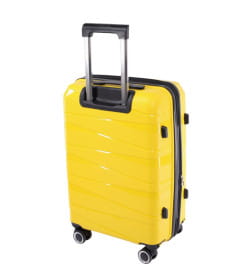 Чемодан на колёсах Pride PP201 Желтый,L (большой),72х44х30(+5) см, 95 л.Полипропилен, 4 колеса съемные, С расширением