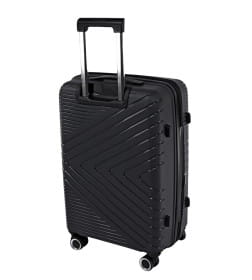 Чемодан на колёсах Pride PP202 Черный,L (большой),74х45х31(+5) см, 100 л.Полипропилен, 4 колеса съемные, С расширением