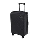 Чемодан на колёсах Pride PP202 Черный,S (малый),55х34х23(+5) см, 41 л.Полипропилен, 4 колеса съемные, С расширением (Pride PP202 Черный S) 