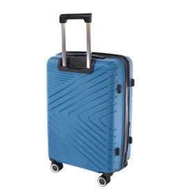 Чемодан на колёсах Pride PP202 Синий,M (средний),65х40х27(+5) см, 70 л.Полипропилен, 4 колеса съемные, С расширением