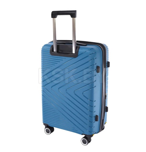 Чемодан на колёсах Pride PP202 Синий,S (малый),55х34х23(+5) см, 41 л.Полипропилен, 4 колеса съемные, С расширением (Pride PP202 Синий S) 