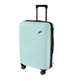 Чемодан на колёсах Pride PP202 Мятный,S (малый),55х34х23(+5) см, 41 л.Полипропилен, 4 колеса съемные, С расширением