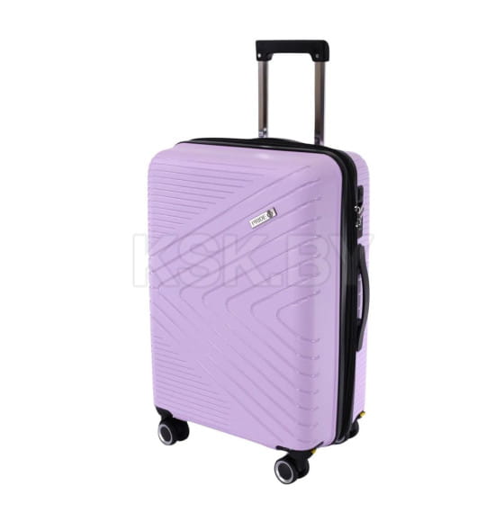 Чемодан на колёсах Pride PP202 Сиреневый,M (средний),65х40х27(+5) см, 70 л.Полипропилен, 4 колеса съемные, С расширением (Pride PP202 Сиреневый М) 