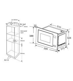 Микроволновая печь встраиваемая ZORG MIO251 S black+gray