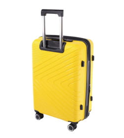 Чемодан на колёсах Pride PP202 Желтый,S (малый),55х34х23(+5) см, 41 л.Полипропилен, 4 колеса съемные, С расширением