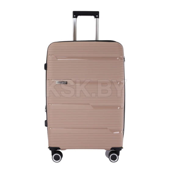Чемодан на колёсах Pride PP203 Капучино,M (средний),67х42х28(+5) см, 76 л.Полипропилен, 4 колеса съемные, С расширением (Pride PP203 Капучино М) 