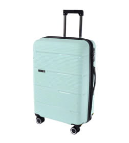 Чемодан на колёсах Pride PP203 Мятный,M (средний),67х42х28(+5) см, 76 л.Полипропилен, 4 колеса съемные, С расширением