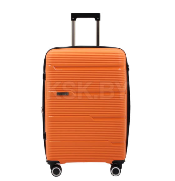 Чемодан на колёсах Pride PP203 Оранжевый,M (средний),67х42х28(+5) см, 76 л.Полипропилен, 4 колеса съемные, С расширением (Pride PP203 Оранжевый М) 