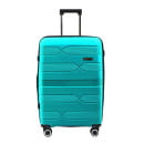Чемодан на колёсах Pride PP204 Бирюзовый,M+ (средний+),69х44х29(+5) см, 86 л.Полипропилен, 4 колеса съемные, С расширением (Pride PP204 Бирюзовый М+) 