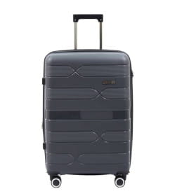 Чемодан на колёсах Pride PP204 Серый, ХL (большой+),79х51х33(+5) см, 133 л.Полипропилен, 4 колеса съемные, С расширением