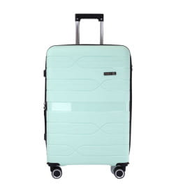 Комплект чемоданов Pride PP204 Light green Мятный, 3 шт (S+,M+,ХL), шт, Полипропилен, 4 колеса съемные, С расширением
