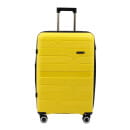 Чемодан на колёсах Pride PP204 Желтый,S+ (малый+),59х37х25(+5) см, 54 л.Полипропилен, 4 колеса съемные, С расширением (Pride PP204 Желтый S+) 