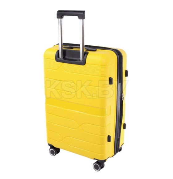 Чемодан на колёсах Pride PP204 Желтый,S+ (малый+),59х37х25(+5) см, 54 л.Полипропилен, 4 колеса съемные, С расширением (Pride PP204 Желтый S+) 