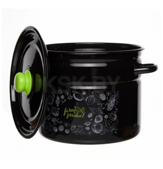 Кастрюля эмалированная 9,0 л Berry (форма цилиндр) ТМ Appetite 1с200с_Ber (1с200с_Ber) 