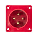 Вилка 614 скрытая 3Р+РЕ 16А 380В IP44 TDM SQ0607-0002 (SQ0607-0002) 
