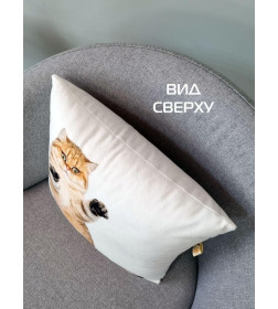 Подушка декоративная "Наглый кот" 33x33 см (коричневый) MATEX FANTASY 44-499