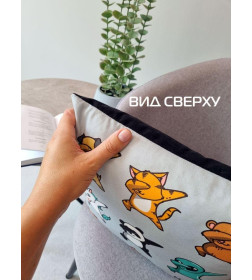 Подушка декоративная "Дэб" 33x33 см (горчичный, серый) MATEX FREAK 34-742