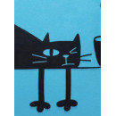 Подушка декоративная 35x35 см (голубой, чернильный) MATEX MEOW (37-866) 