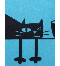 Подушка декоративная 35x35 см (голубой, чернильный) MATEX MEOW