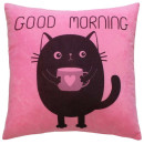 Подушка декоративная 35x35 см (светло-розовый, черничный) MATEX MEOW (37-880) 