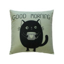 Подушка декоративная 35x35 см (серо-зеленый, черничный) MATEX MEOW 24-835 (24-835) 