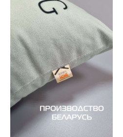 Подушка декоративная 35x35 см (серо-зеленый, черничный) MATEX MEOW 24-835