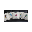 Подушка декоративная MATEX BIRDS. ПОПУГАЙ АРА. Размер: 48x48 Цвет: Белый, черный (01-508) 