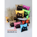 Подушка декоративная MATEX MEOW. Размер: 35x35 Цвет: горчичный, черничный (37-897) 