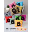 Подушка декоративная 35x35 см (светло-розовый, черничный) MATEX MEOW (37-880) 