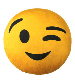 Подголовник дополнительный "Подмигивание" 30x30 см (желтый, черный) MATEX EMOJI. SMILE 26-815