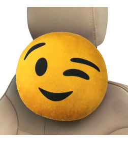 Подголовник дополнительный "Подмигивание" 30x30 см (желтый, черный) MATEX EMOJI. SMILE 26-815