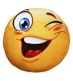 Подголовник дополнительный "Подмигивание" 30x30 см (желтый, черный) MATEX EMOJI 26-884
