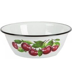 Миска эмалированная 2 л (белая) "Вишневый сад" 40304-102/5БлВШ