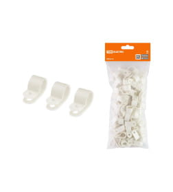 Скоба нейлоновая крепежная СКН-9 белая (100 шт.) TDM SQ0514-0203