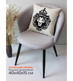 Подушка декоративная "Лев" 40x40 см (белый) MATEX ORIGINAL 34-087