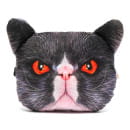 Подголовник дополнительный "Кот красные глаза" 30x25 см (серый, красный) MATEX ANIMALS 27-027 (27-027) 