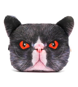 Подголовник дополнительный "Кот красные глаза" 30x25 см (серый, красный) MATEX ANIMALS 27-027