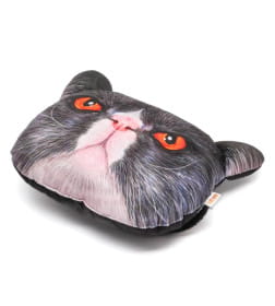 Подголовник дополнительный "Кот красные глаза" 30x25 см (серый, красный) MATEX ANIMALS 27-027